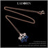 LADORIN Snowflake Necklace - 925 Sterling Silver Necklace with Special Wooden Gift Box